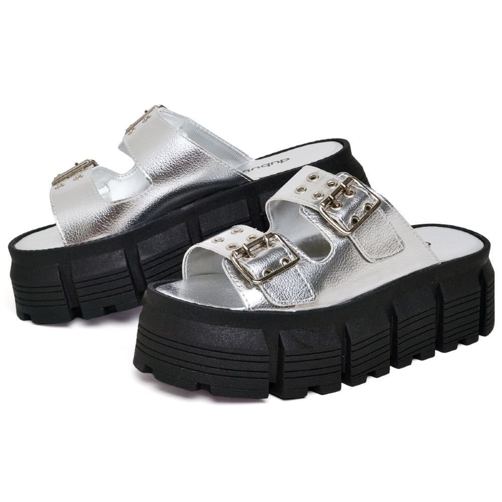 Papete Chinela Feminina DUBUY 2072FG Cinza 2