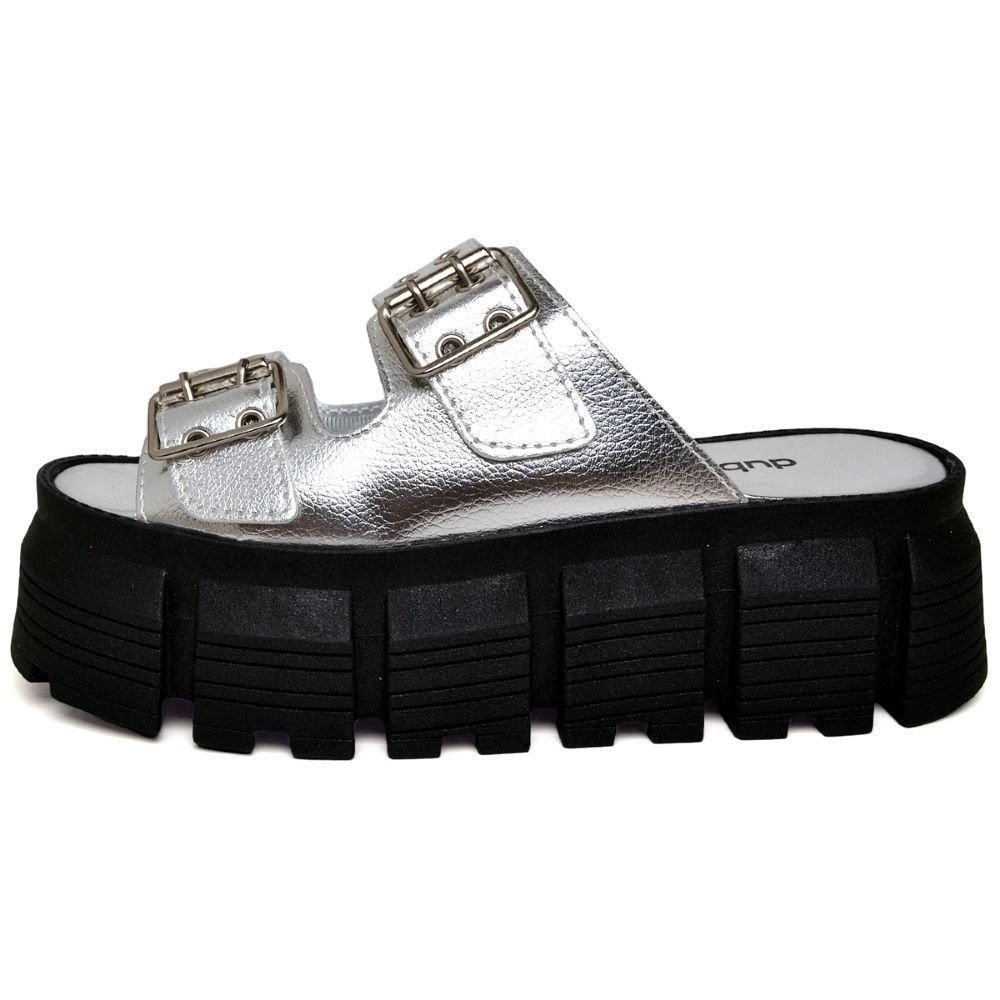 Papete Chinela Feminina DUBUY 2072FG Cinza 4