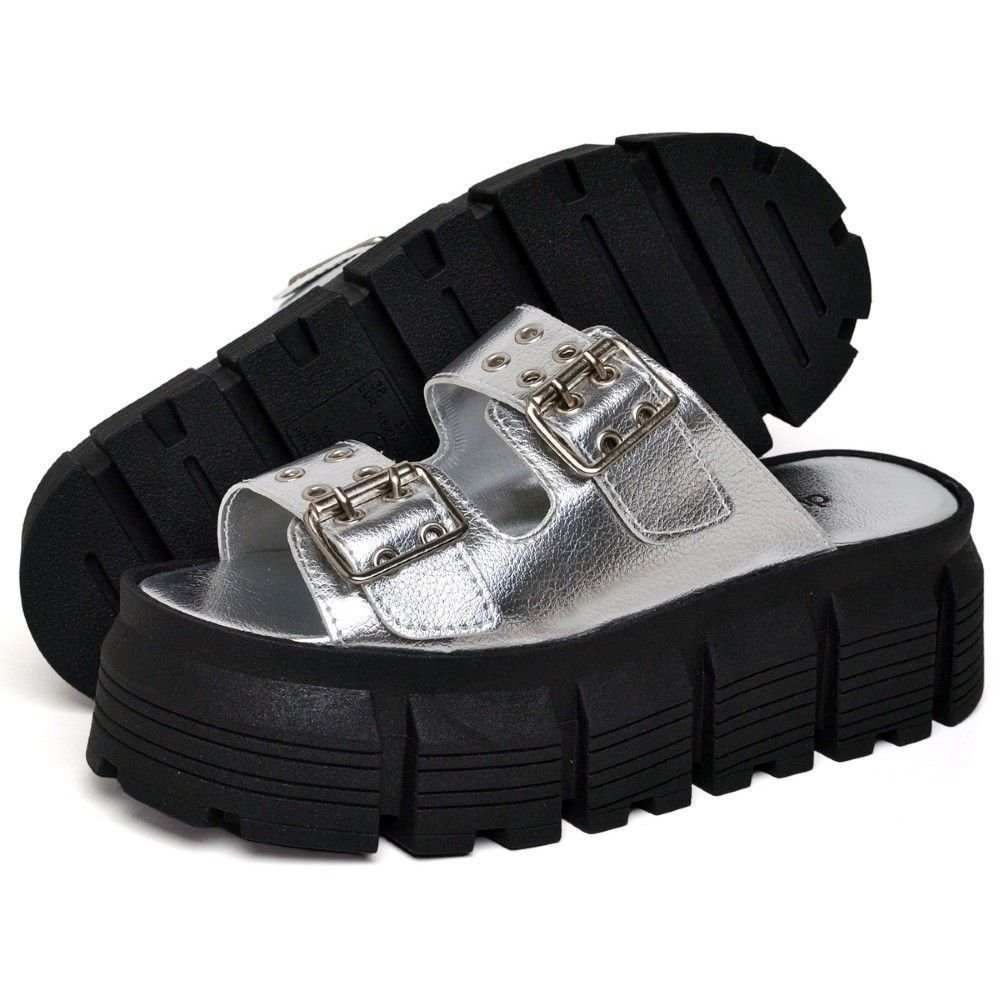 Papete Chinela Feminina DUBUY 2072FG Cinza 5