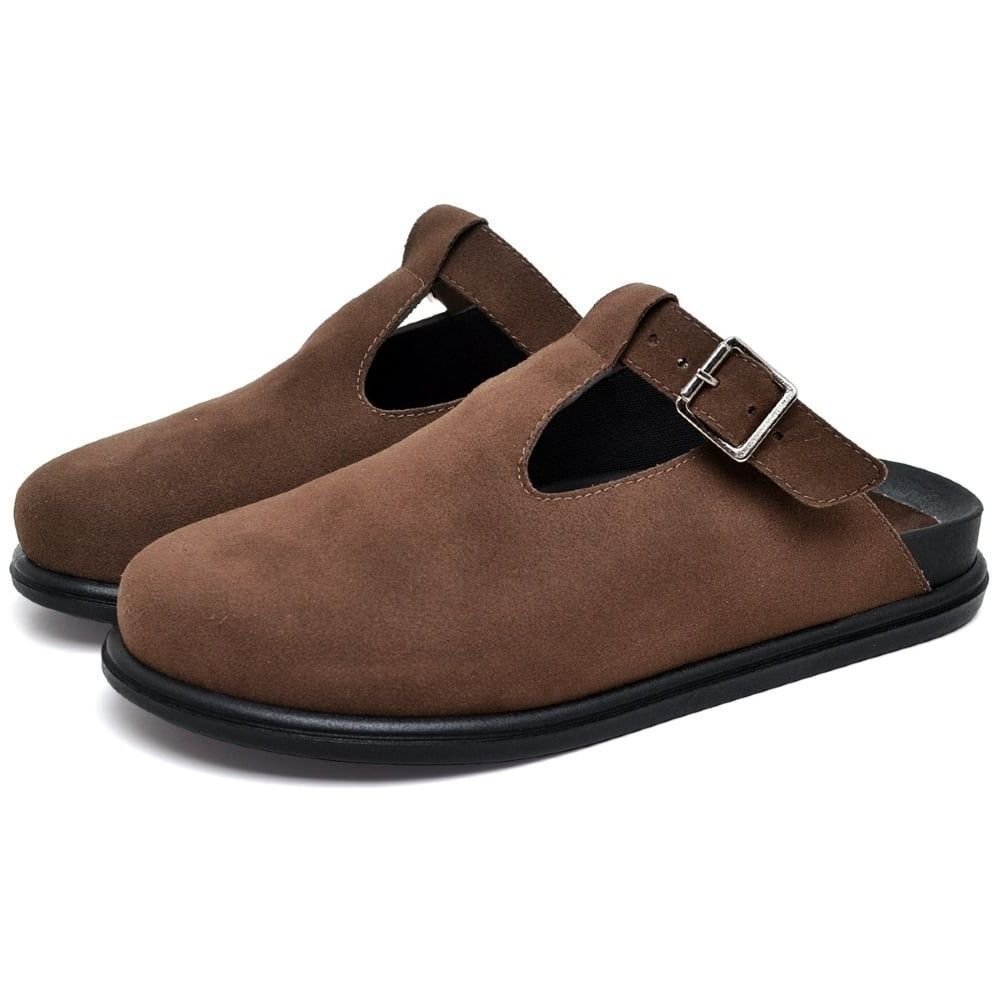 Sapato Mule Clog Feminino DUBUY 1902FG Marrom Escuro 1