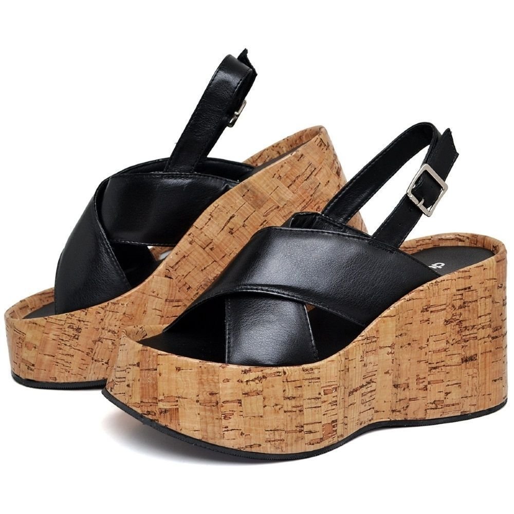 Tamanco Sandália Plataforma Feminino DUBUY 2106FG Preto 2