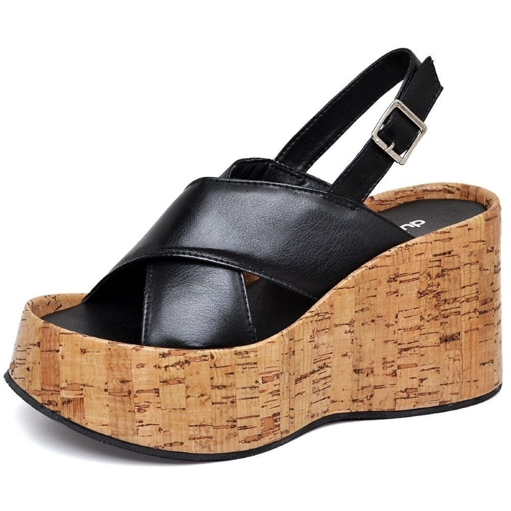 Tamanco Sandália Plataforma Feminino DUBUY 2106FG Preto 3