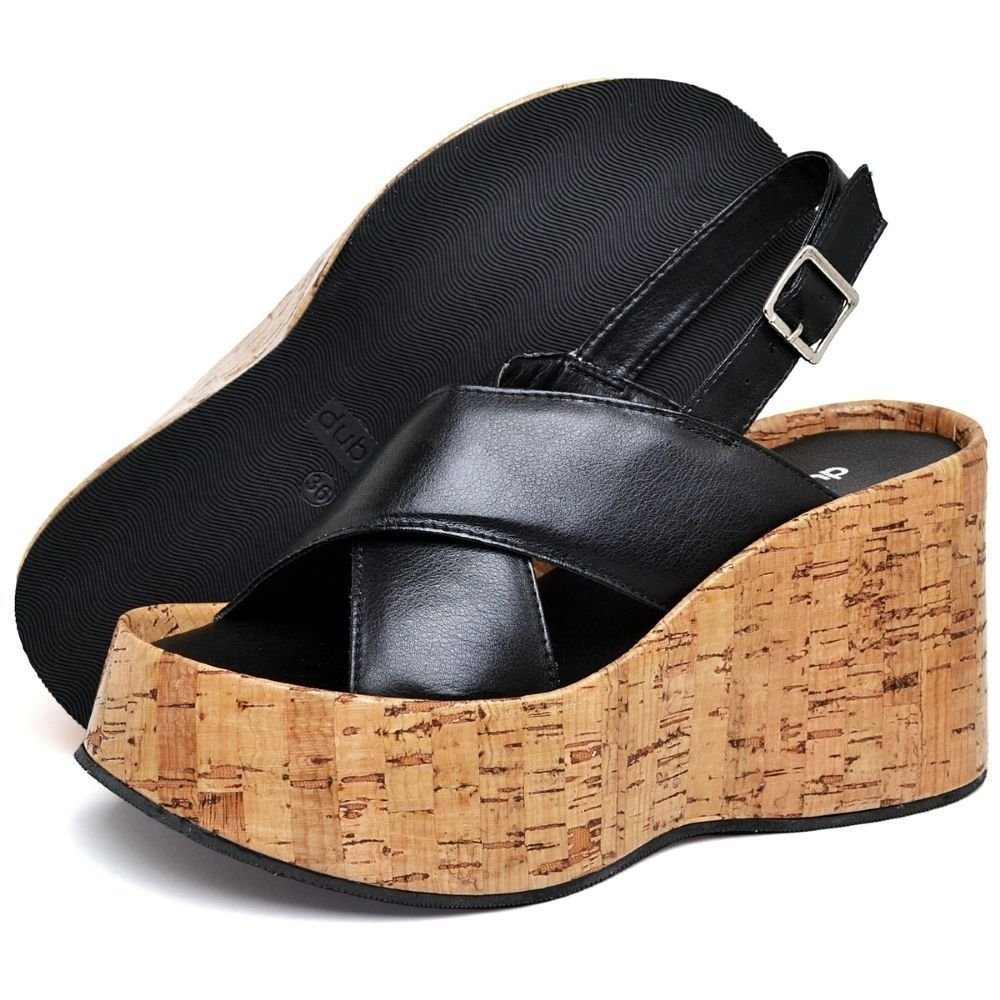 Tamanco Sandália Plataforma Feminino DUBUY 2106FG Preto 4
