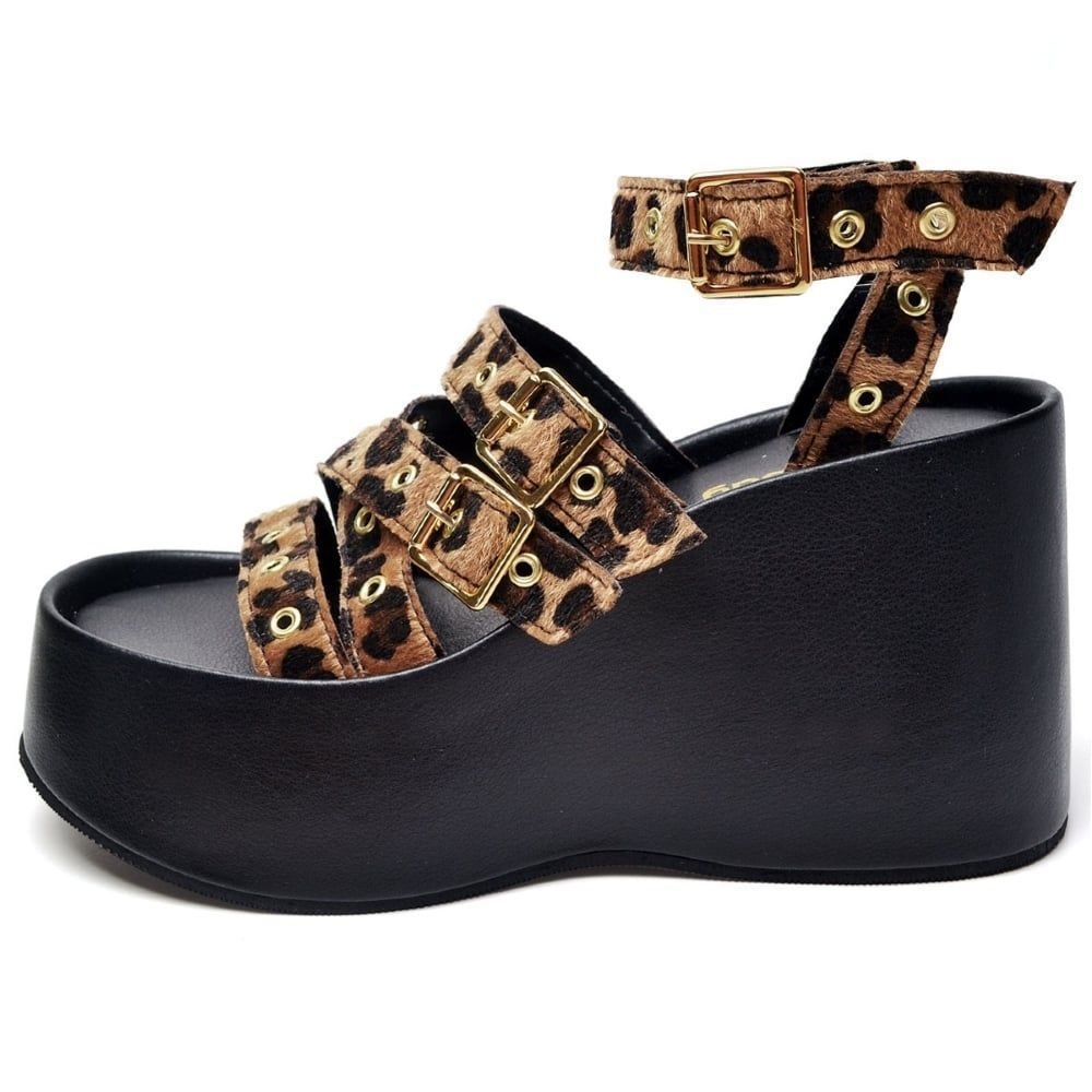 Tamanco Sandália Plataforma Feminino DUBUY 2102FG Onça 4