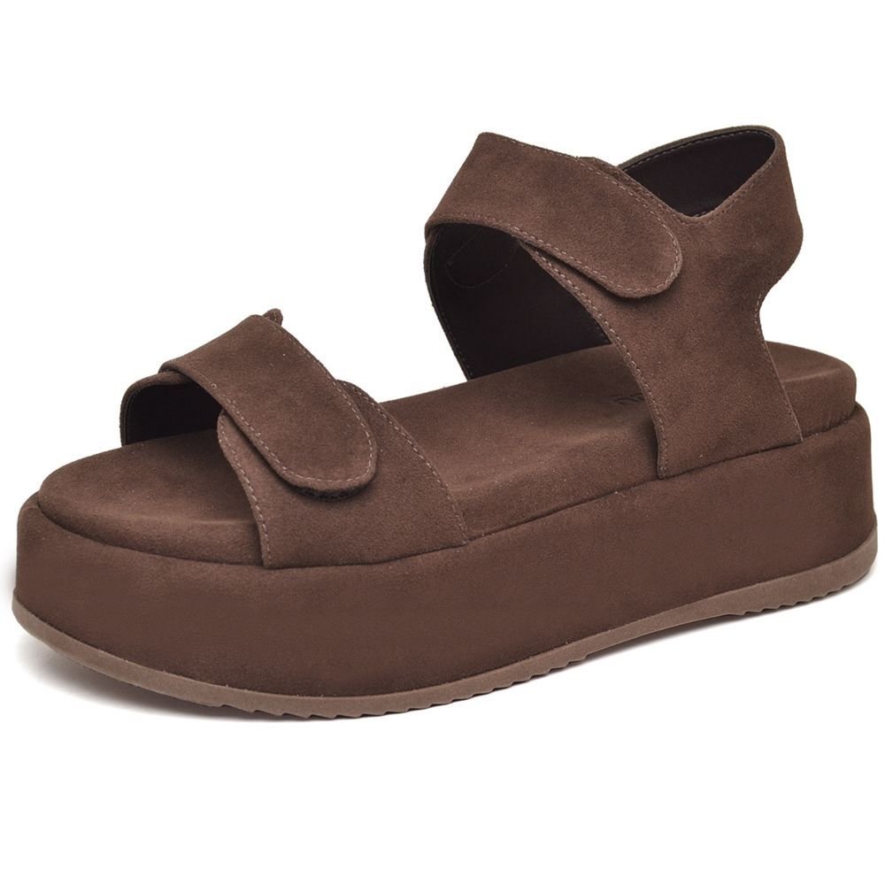 Sandália Papete Plataforma Feminina DUBUY 2088FG Marrom 2