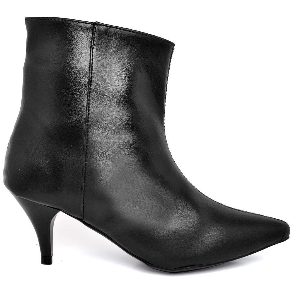 Bota Salto Bico Fino Feminino DUBUY 1712FG Preto 2