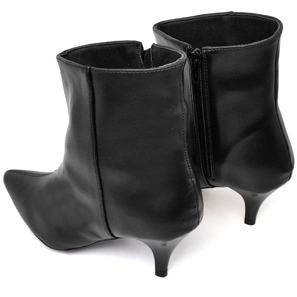 Bota Salto Bico Fino Feminino DUBUY 1712FG Preto 3