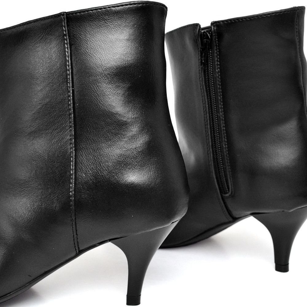 Bota Salto Bico Fino Feminino DUBUY 1712FG Preto 4