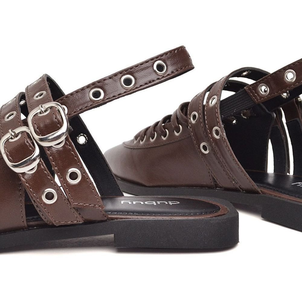 Sapatilha Feminina Detalhes Em Metal DUBUY 1308FG Marrom 4