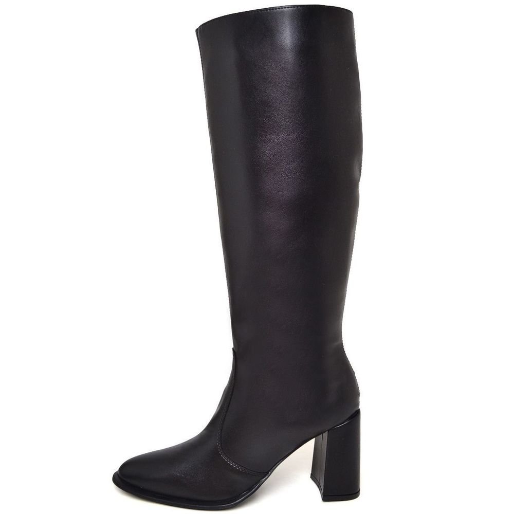 Bota Feminina Cano longo Salto DUBUY 1716FG Preto 2
