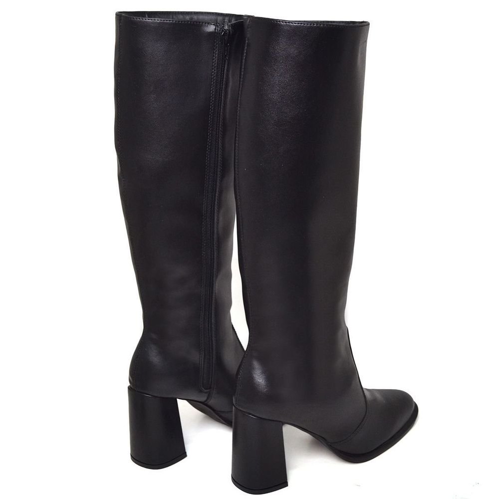 Bota Feminina Cano longo Salto DUBUY 1716FG Preto 3