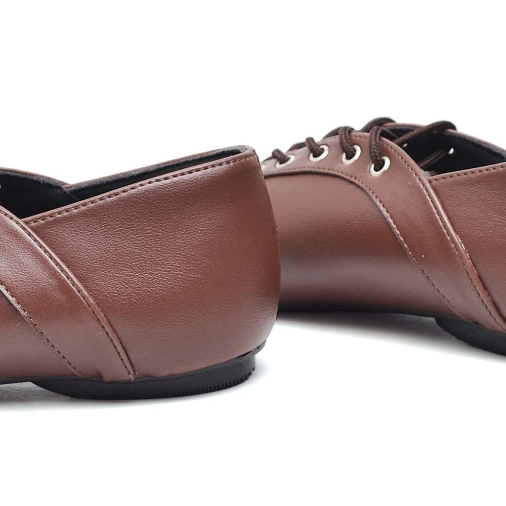 Sapatilha Feminina Detalhes Em Atacador DUBUY 1310FG Marrom 4