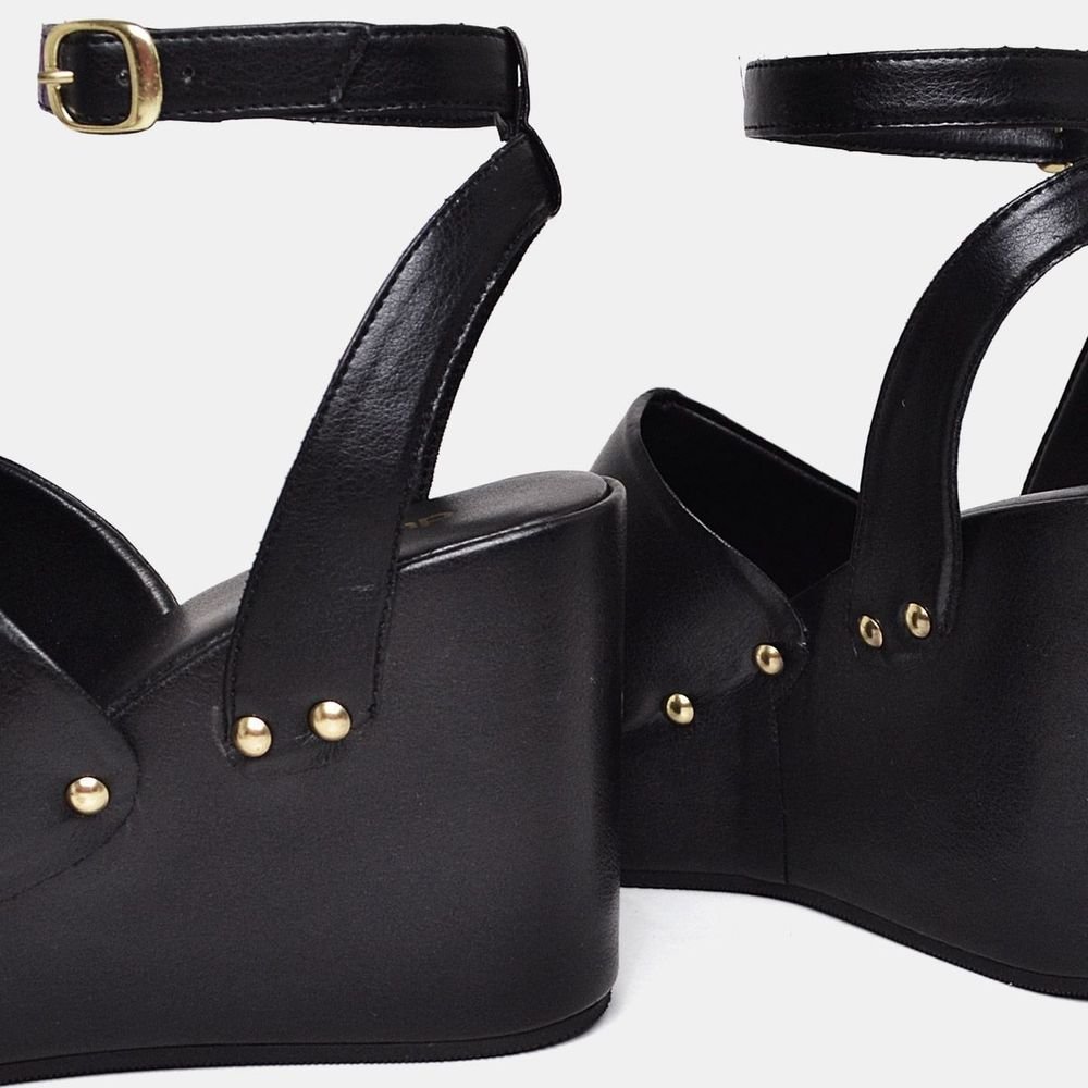 Sandália Tamanco Plataforma Feminina DUBUY 2108FG Preto 3