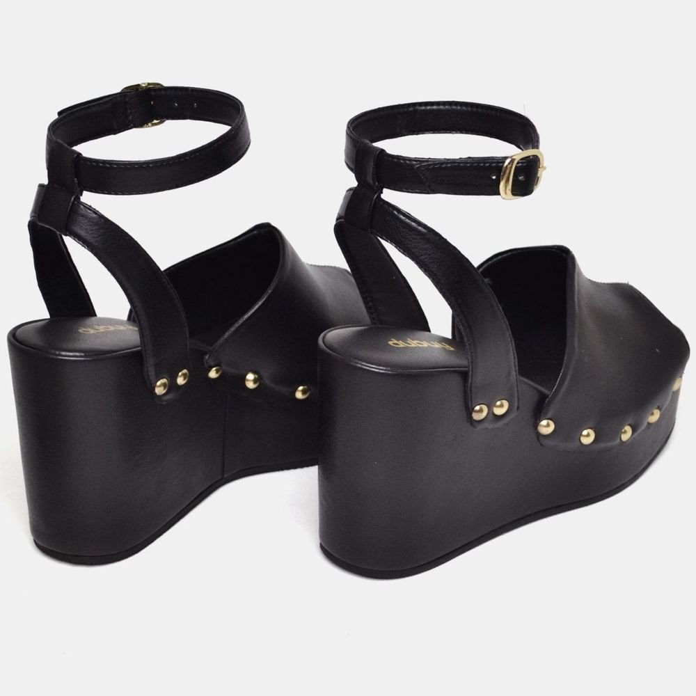 Sandália Tamanco Plataforma Feminina DUBUY 2108FG Preto 4