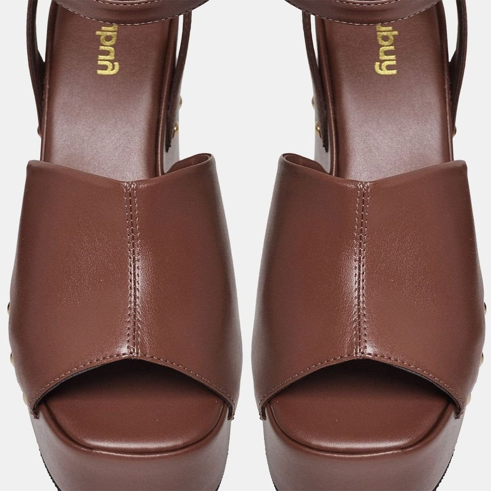 Sandália Tamanco Plataforma Feminina DUBUY 2108FG Marrom 5