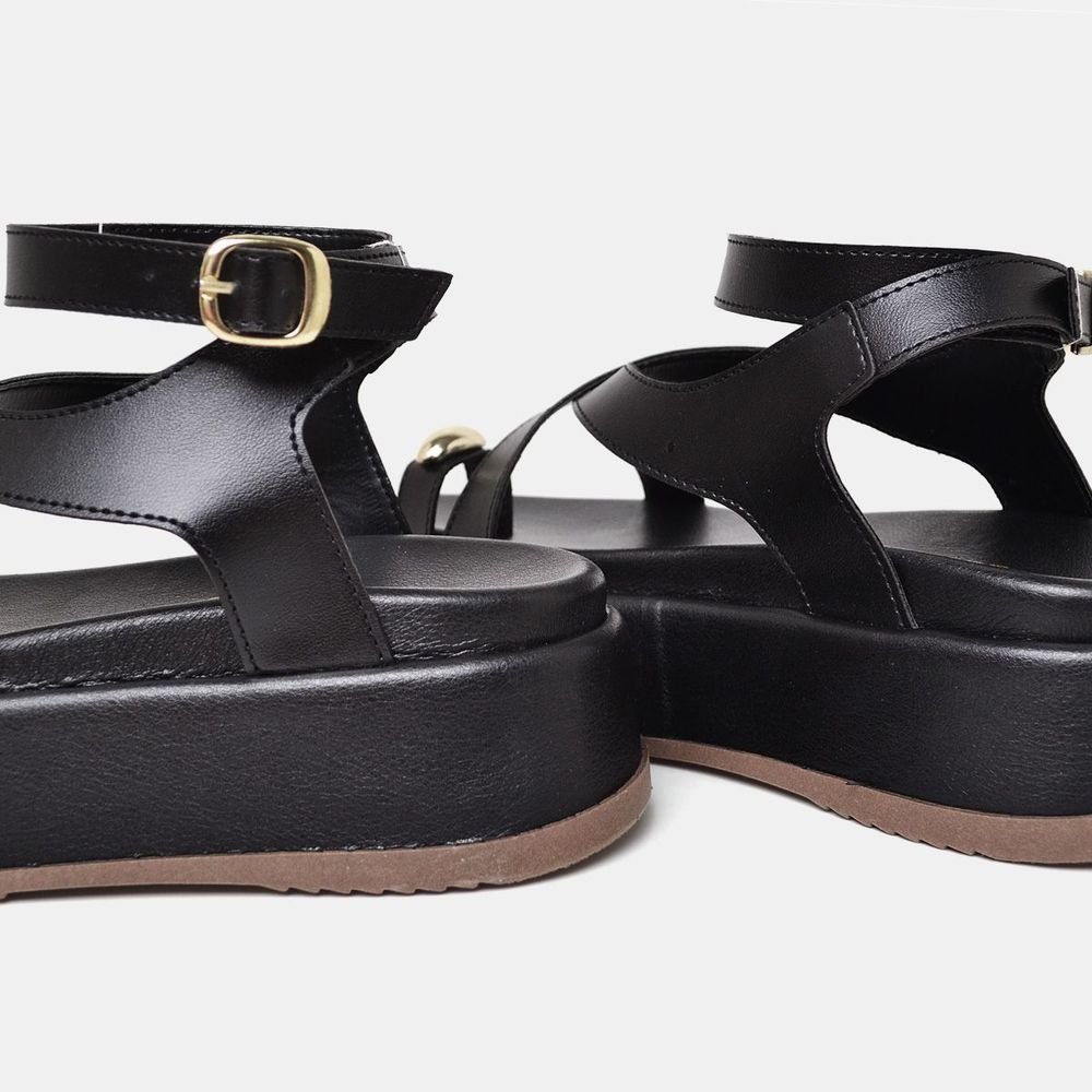 Papete Sandália Plataforma Feminina DUBUY 2090FG Preto 3