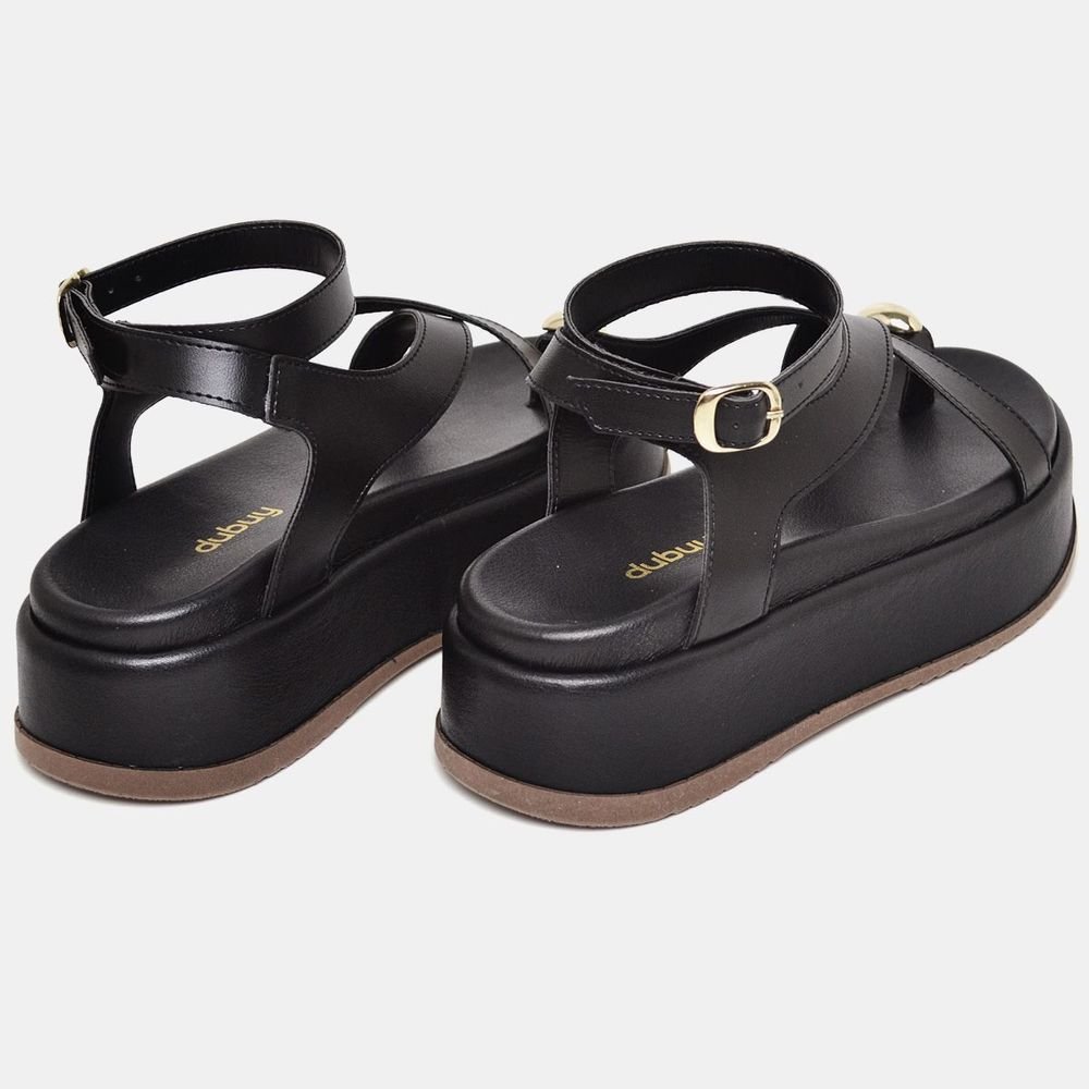 Papete Sandália Plataforma Feminina DUBUY 2090FG Preto 4
