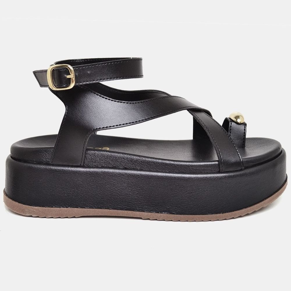 Papete Sandália Plataforma Feminina DUBUY 2090FG Preto 2