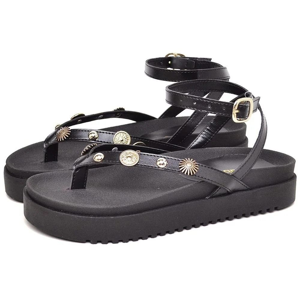 Sandália Feminina Detalhes Em Metal DUBUY 2094FG