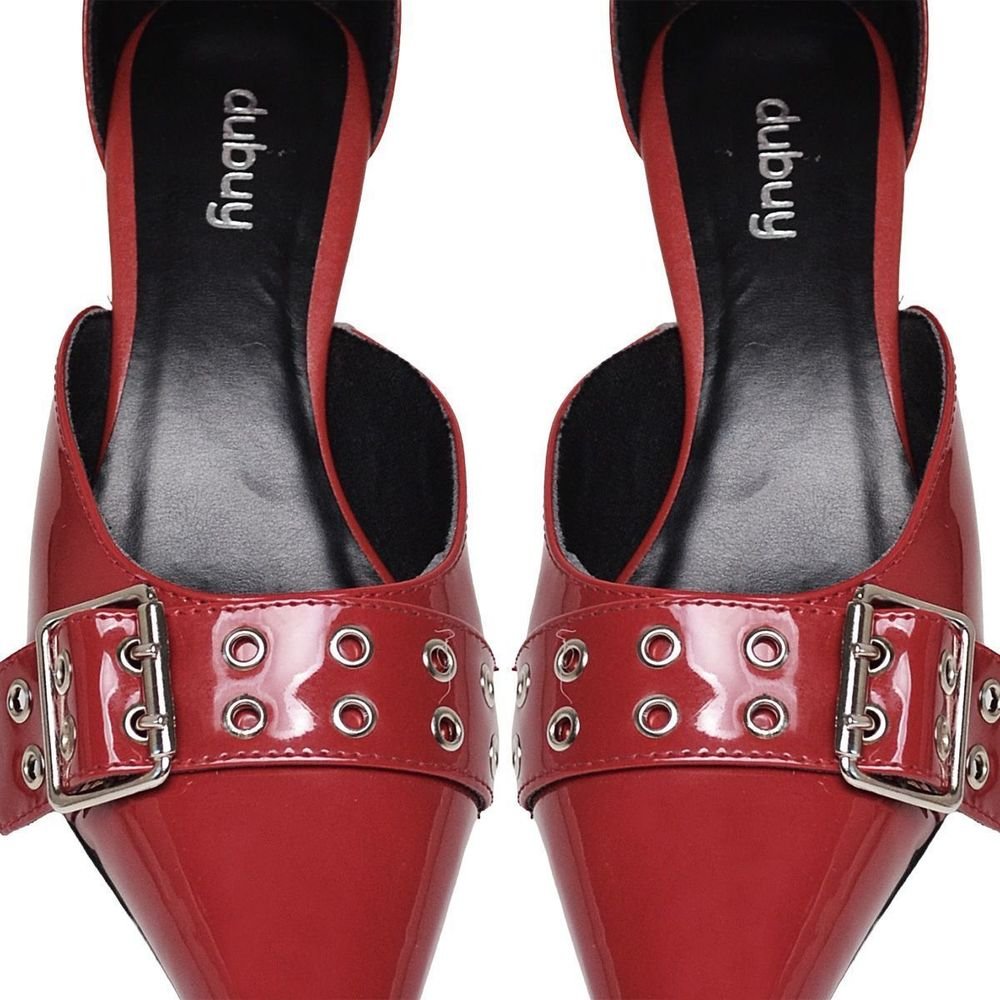 Sapato Scarpin Bico Fino Feminino DUBUY 1312FG Vermelho 2