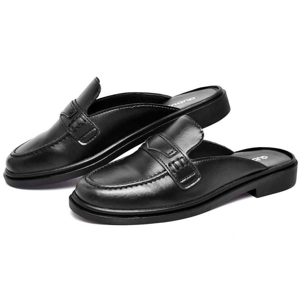 Sapato Mocassim Mule Feminino DUBUY 1420FG Preto 3