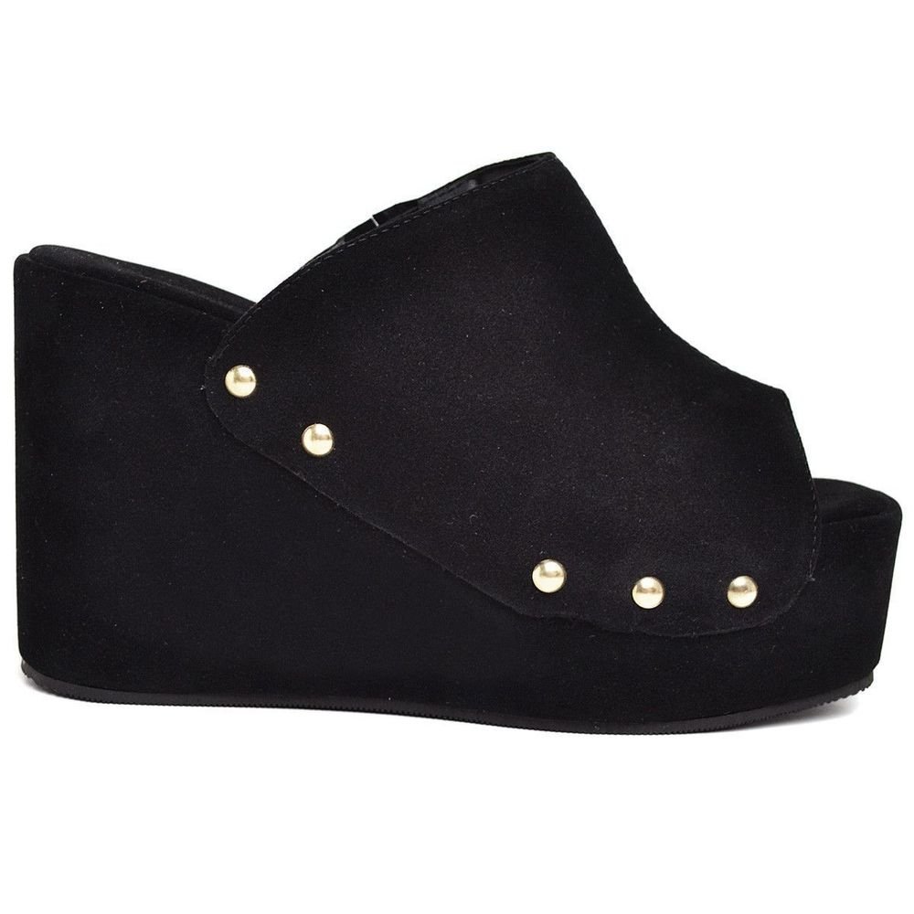 Tamanco Sandália Plataforma Feminina DUBUY 2110FG Preto 3