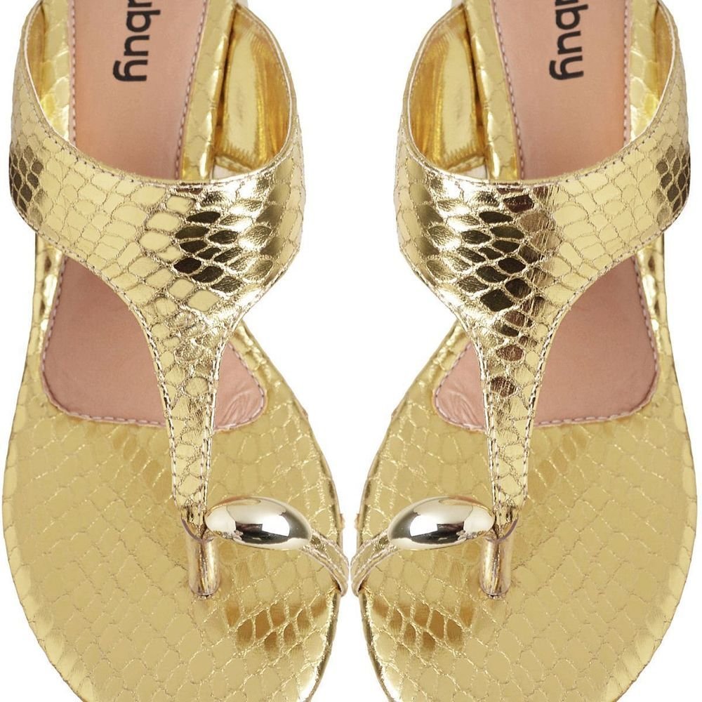 Sandália Feminina Tamanco Detalhes Em Metal DUBUY 2114FG Dourado 2