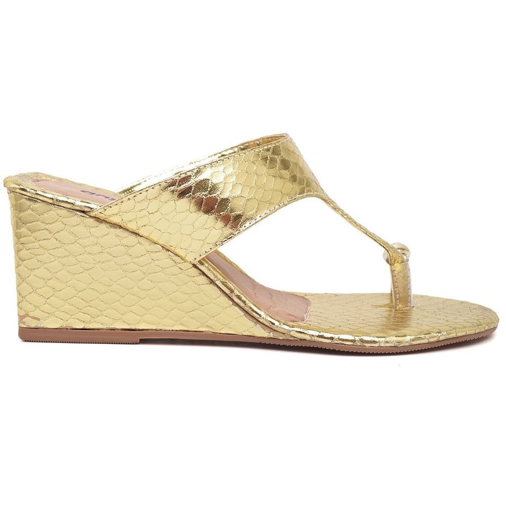 Sandália Feminina Tamanco Detalhes Em Metal DUBUY 2114FG Dourado 3