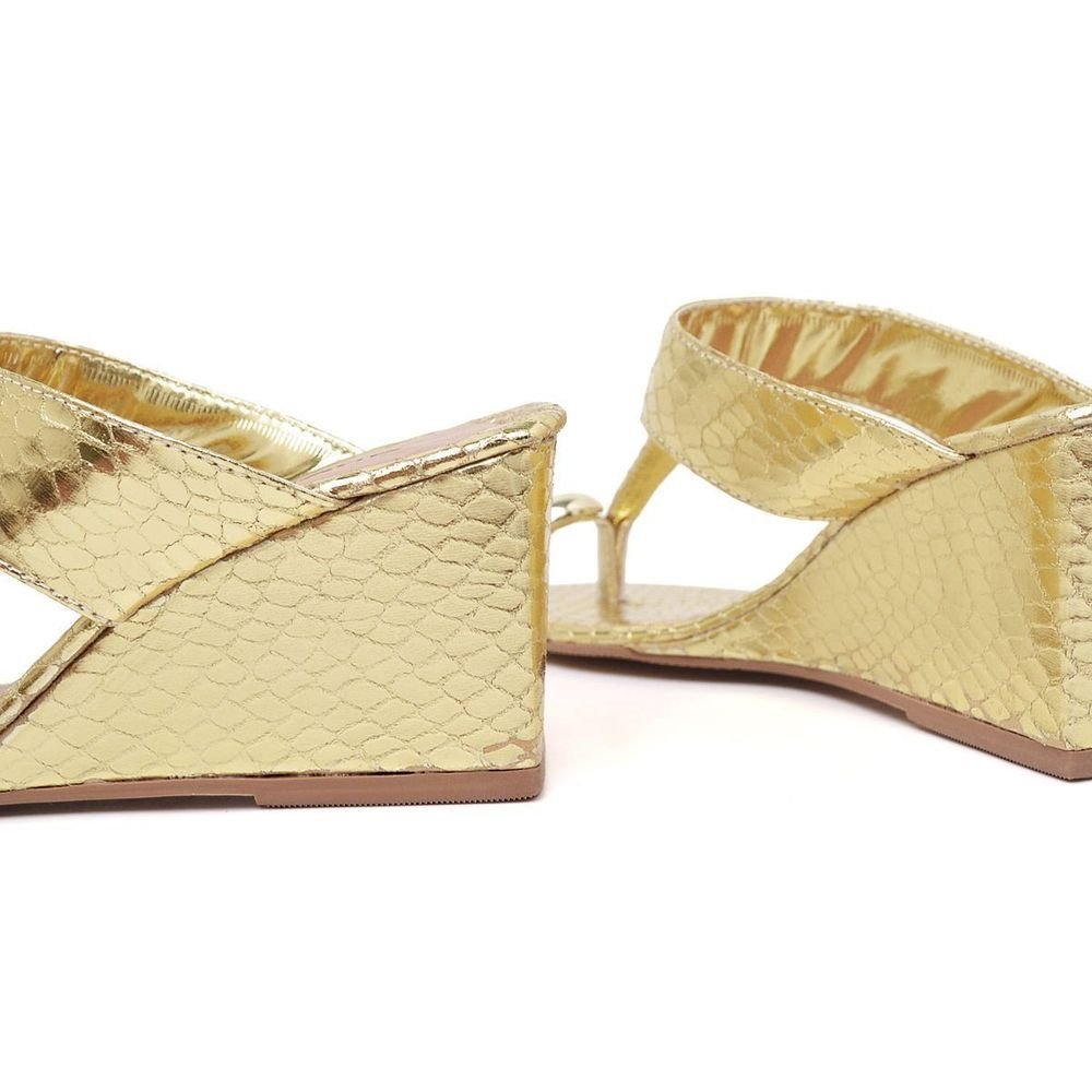 Sandália Feminina Tamanco Detalhes Em Metal DUBUY 2114FG Dourado 5
