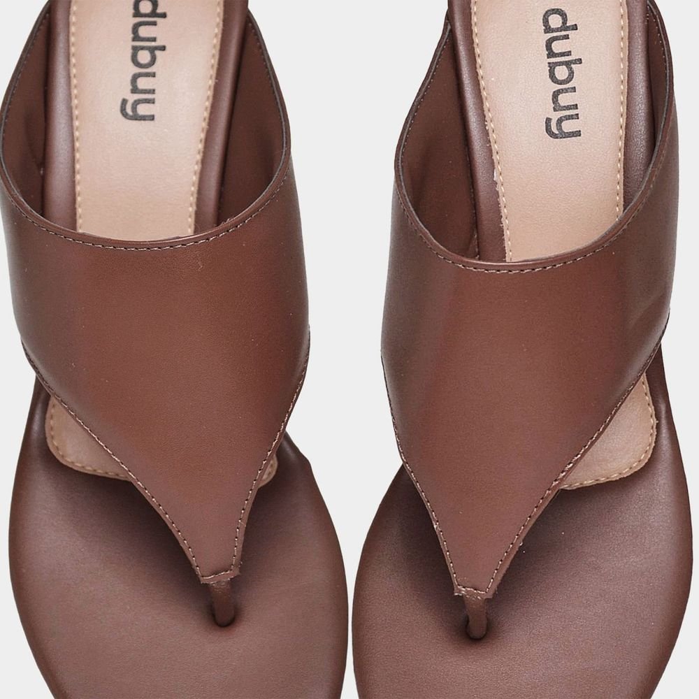 Sandália Tamanco Feminina DUBUY 2116FG Marrom 2