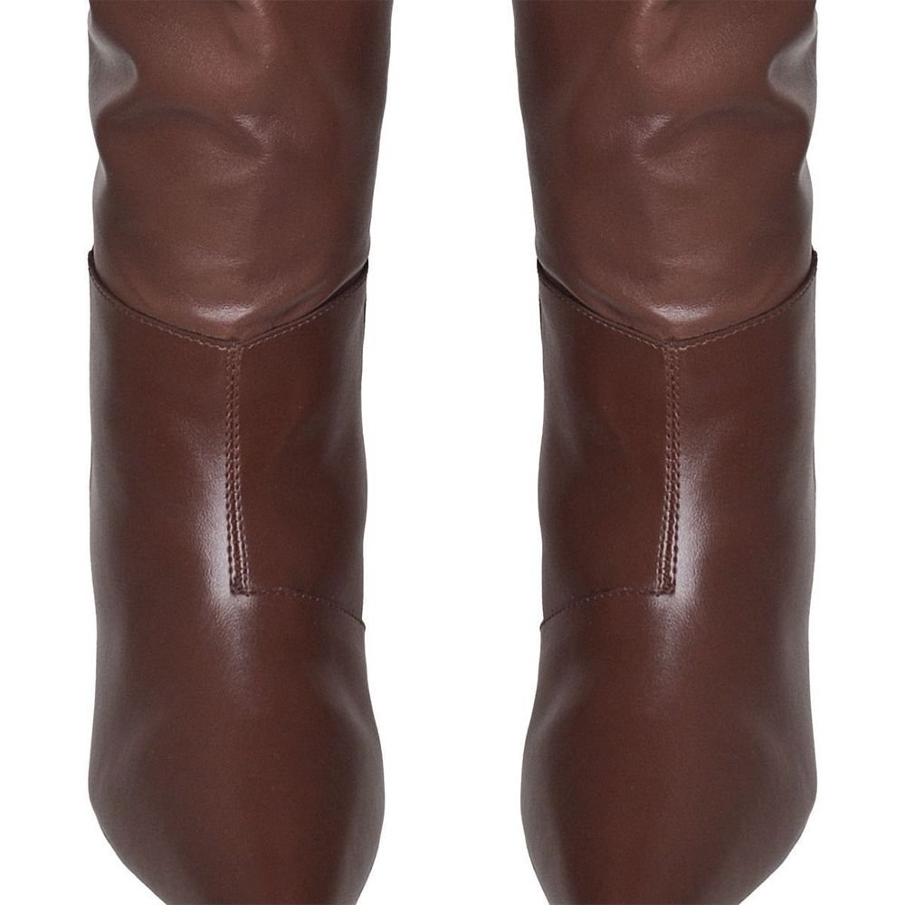 Bota Feminina Over The Knee Salto Bico Fino DUBUY 1710FG Marrom 2