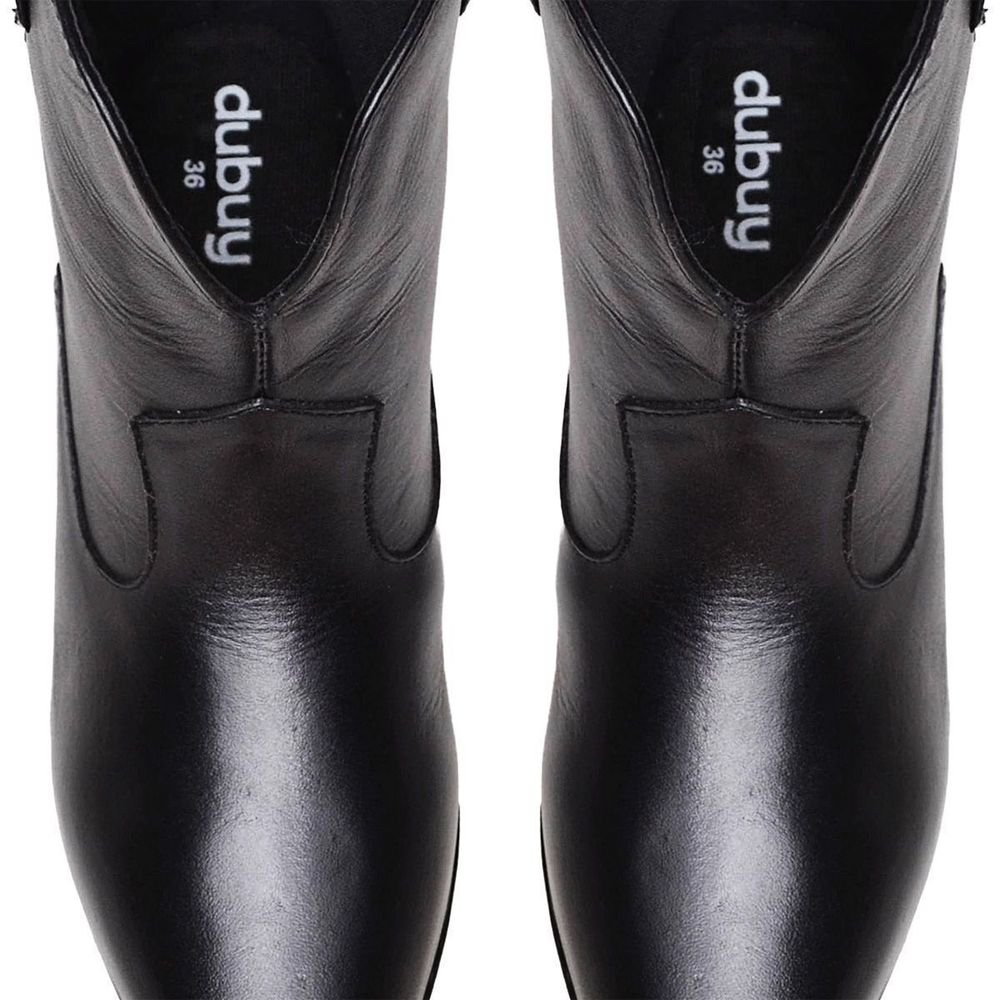 Bota Feminina Couro Legitimo Western Country DUBUY 1718FG Preto 2