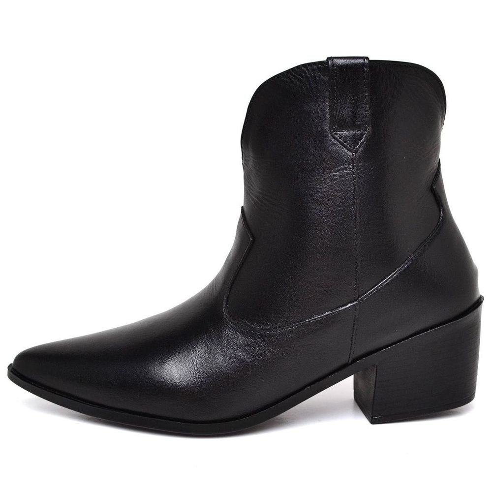 Bota Feminina Couro Legitimo Western Country DUBUY 1718FG Preto 3