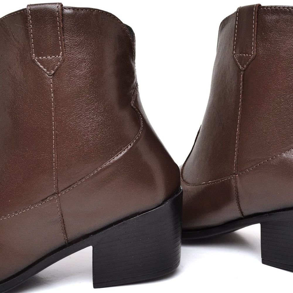 Bota Feminina Couro Legitimo Western Country DUBUY 1718FG Marrom 4