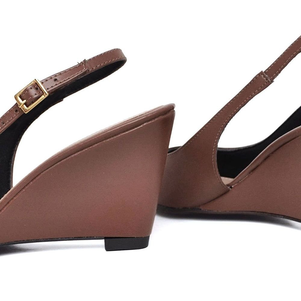 Sapato Feminino Scarpin Fivela Bico Fino DUBUY 1320FG Marrom 5