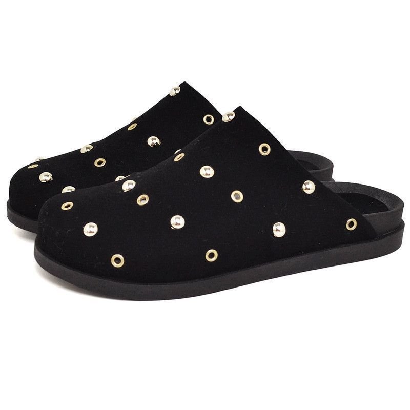Mule Clog Babuche Feminino Detalhes Em Metal DUBUY 1910FG