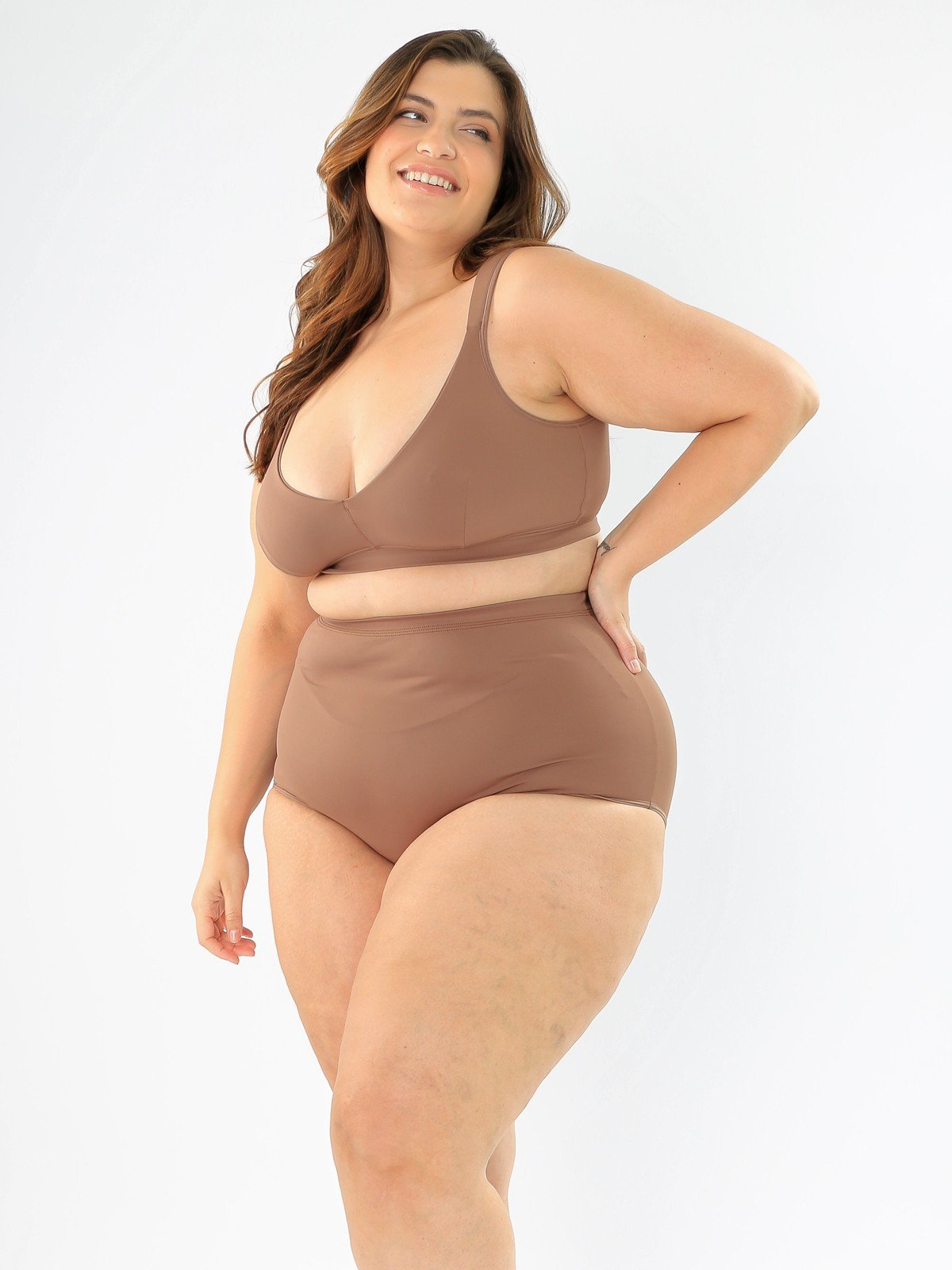 Calcinha Hot Pant Eloisa Plus Size - Chocolate