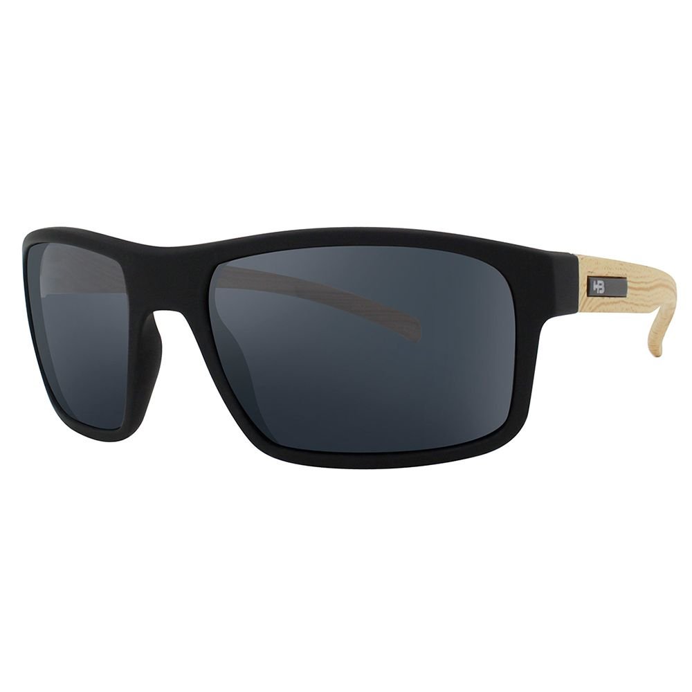 Óculos de Sol HB Overkill/59 Preto/Madeira - Lente Cinza
