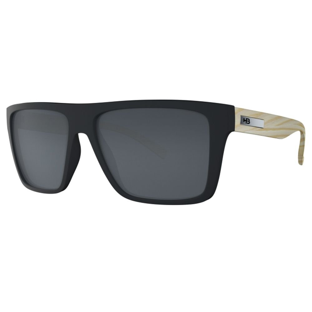 Óculos de Sol HB Floyd 56 - Preto Fosco e Efeito Madeira Preto 1