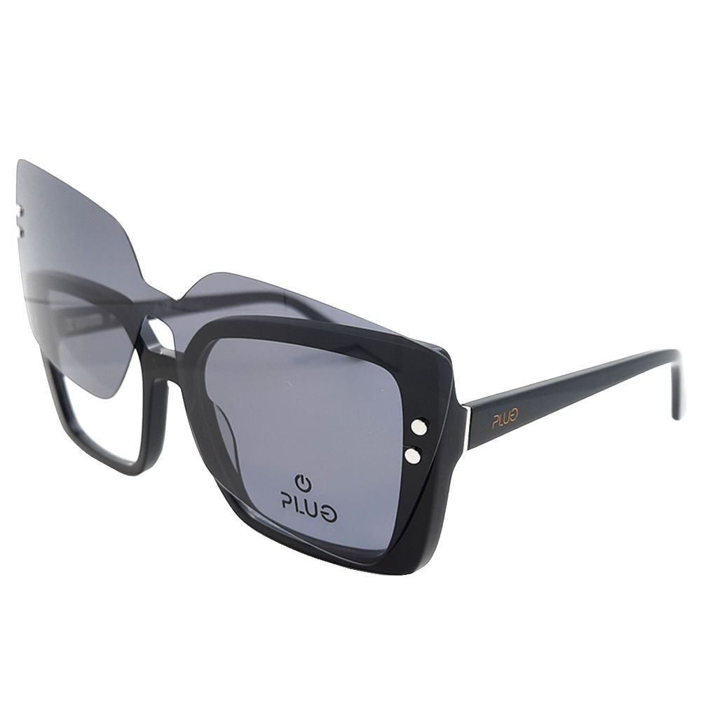 Óculos Clip On Plug 4602 com Lente Solar / Preto - 2 em 1 Preto 1