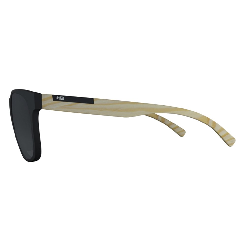 Óculos de Sol HB Underground - Preto Fosco e Efeito Madeira 57 Preto 3