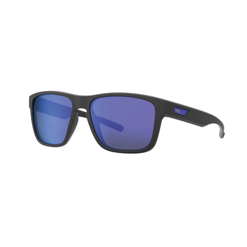 Óculos de Sol HB H-Bomb - Preto Fosco 52 - Lente Azul