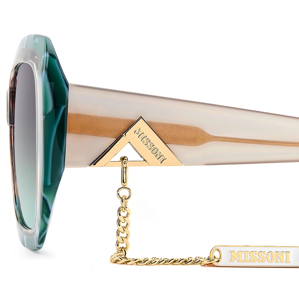 Óculos de Sol Missoni Mis 0168/G/S Yq3 - Verde Striped 52 Verde 5