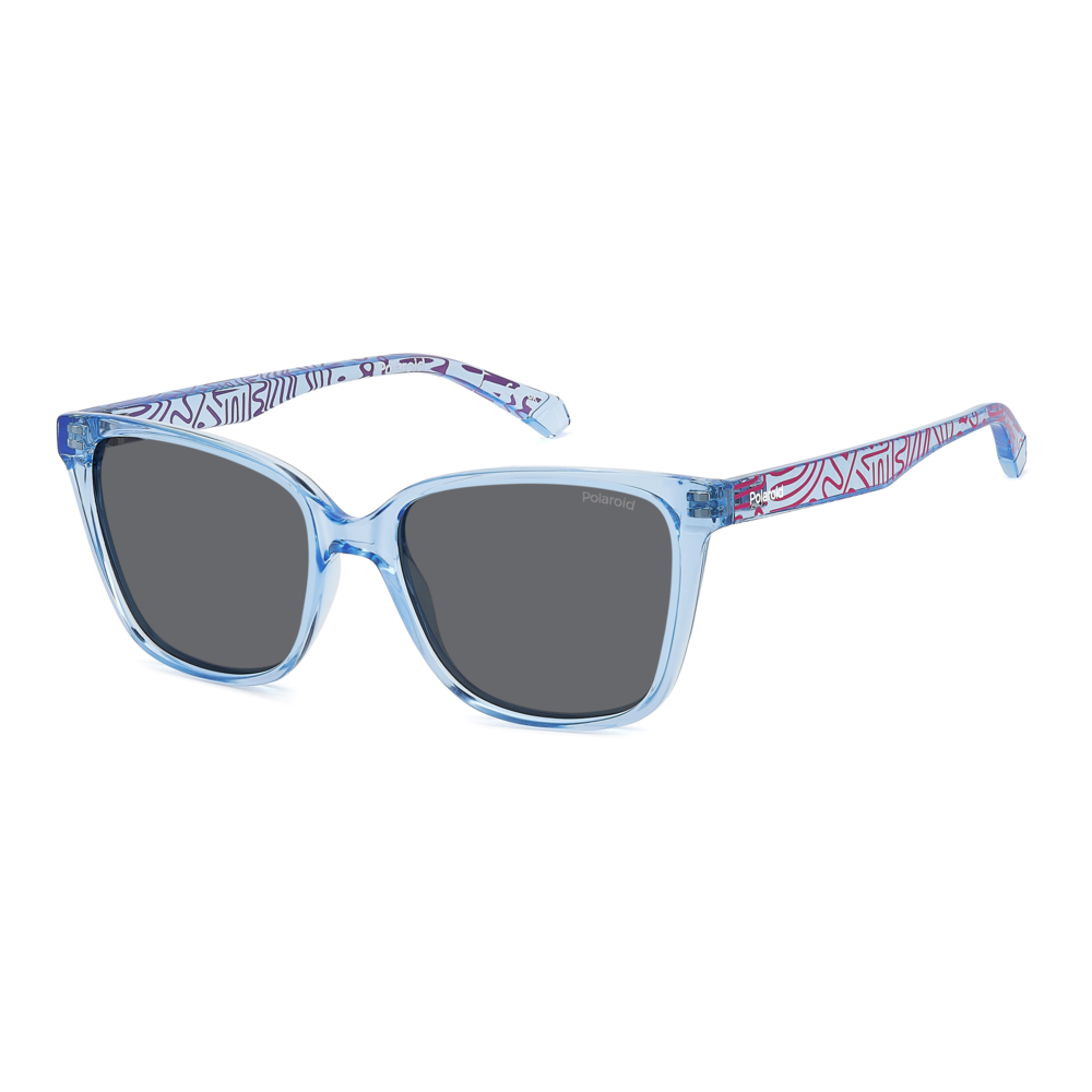 Óculos de Sol Polaroid Kids Pld 8062/S Mvu - Azul Crystal 48 Azul 1