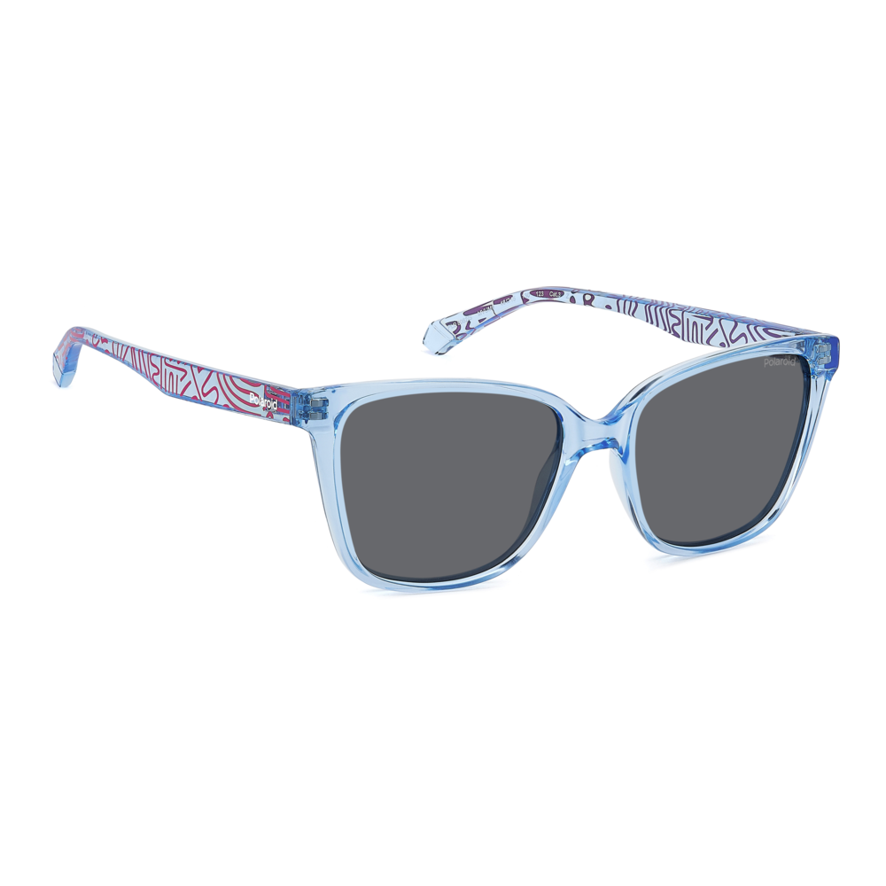 Óculos de Sol Polaroid Kids Pld 8062/S Mvu - Azul Crystal 48 Azul 2