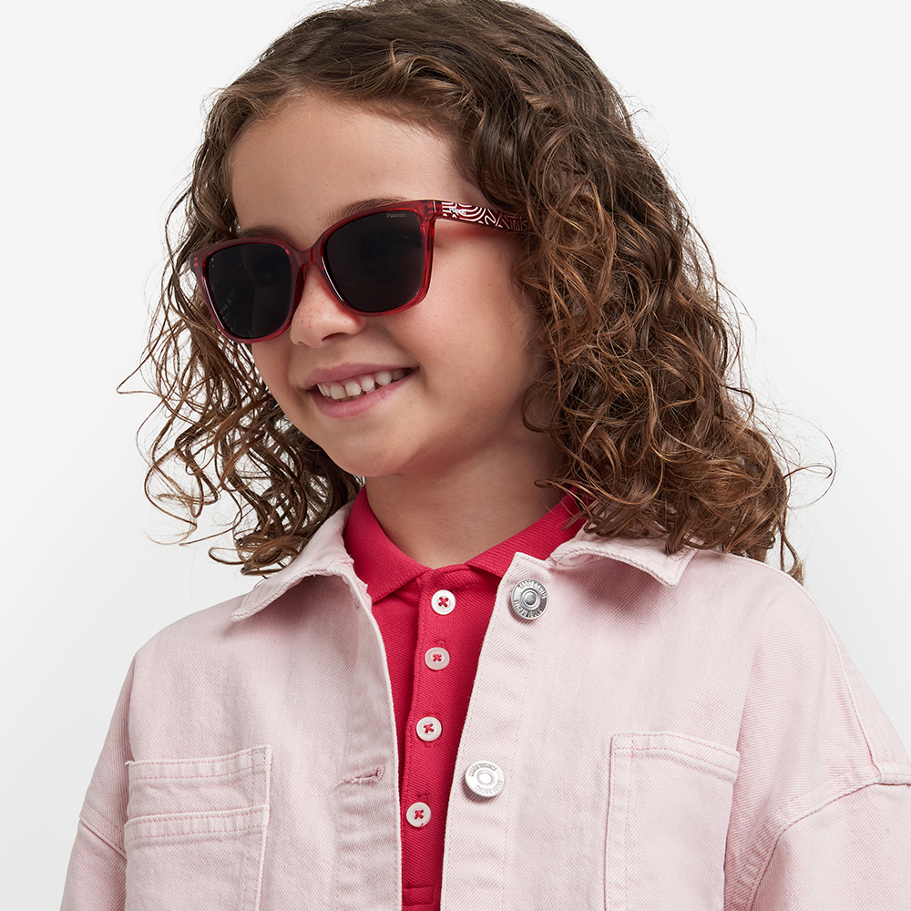Óculos de Sol Polaroid Kids Pld 8062/S 8Cq - Vermelho 48 Vermelho 7