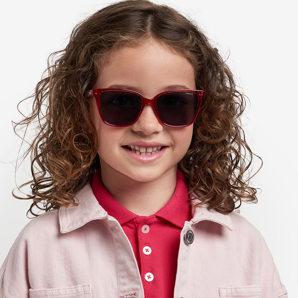 Óculos de Sol Polaroid Kids Pld 8062/S 8Cq - Vermelho 48 Vermelho 8