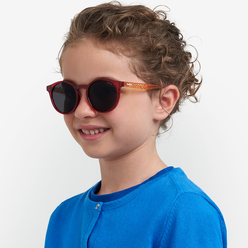Óculos de Sol Polaroid Kids Pld 8061/S Ahy - Vermelho 46 Vermelho 7