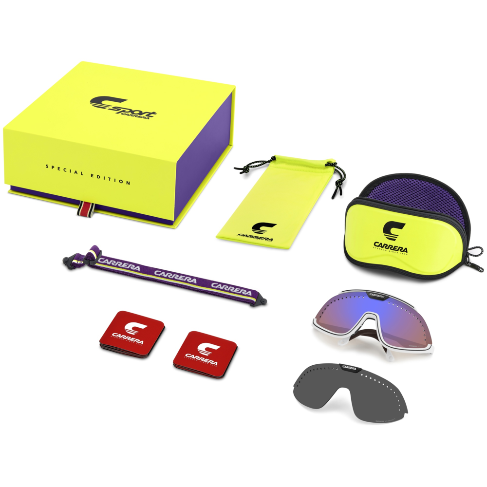 Óculos de Sol Esportivo Carrera C Sport 01/S 6HT - Branco Fosco 99 Branco 8