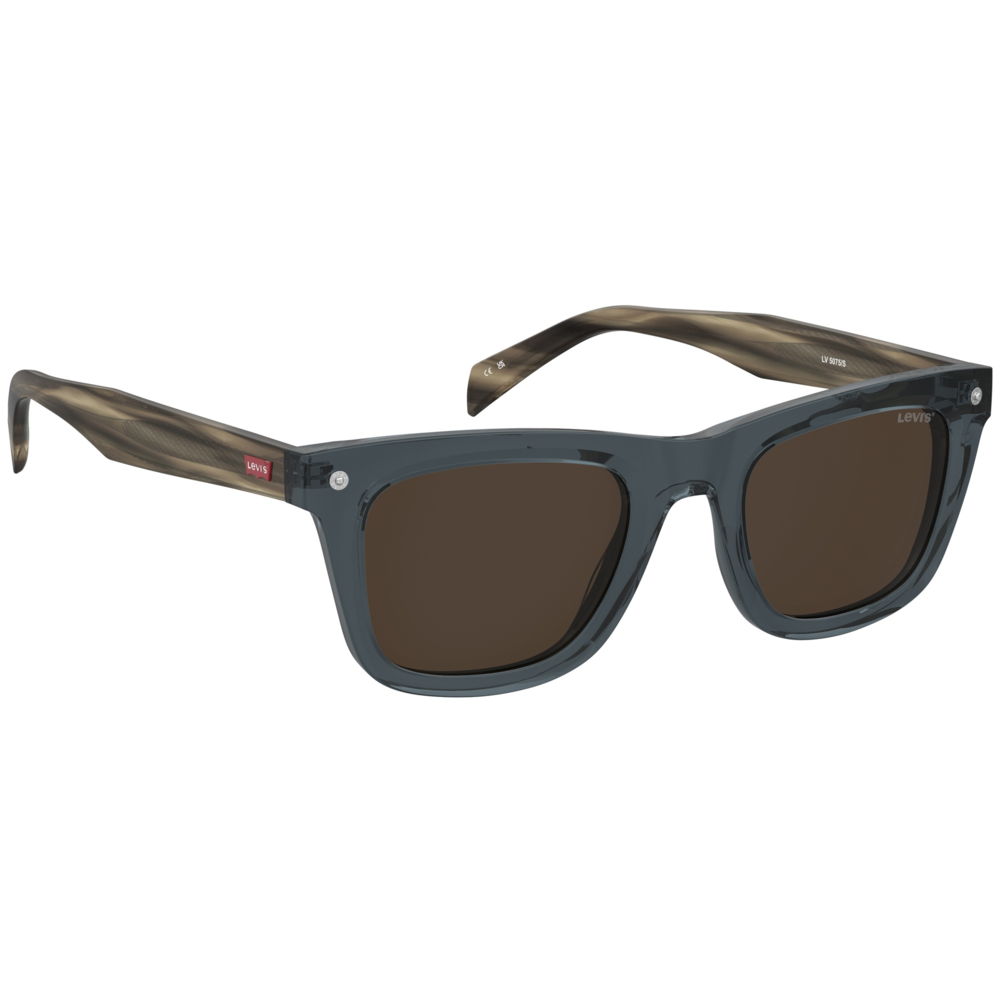 Óculos de Sol Levis Lv 5075/S PJP - Azul Cristal 50 Marrom 2